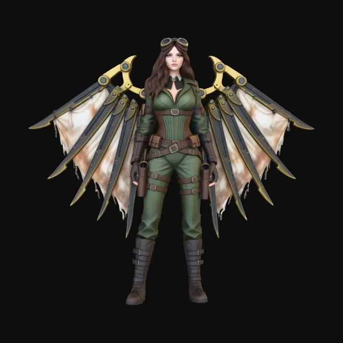 3D model for Winged Warrior 25A M6