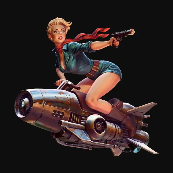 3D model for RetroFutureSpeederGirl-0098