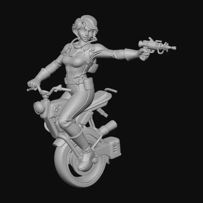 3D model for RetroFutureSpeederGirl-0092A