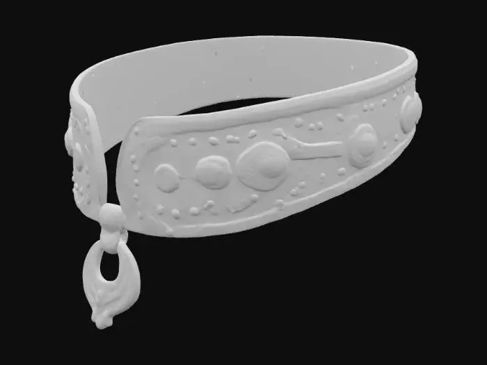 3D model for collar gold