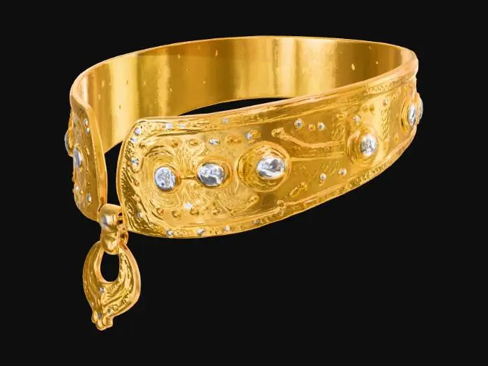 3D model for collar gold