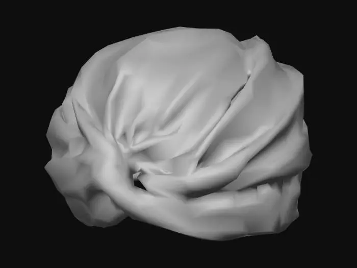 3D model for white turban