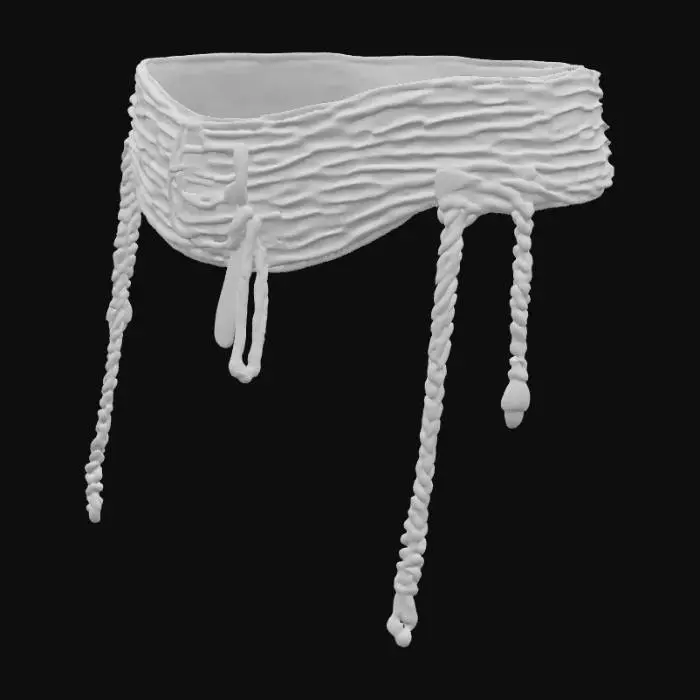 3D model for belt made out of fabric and ropes