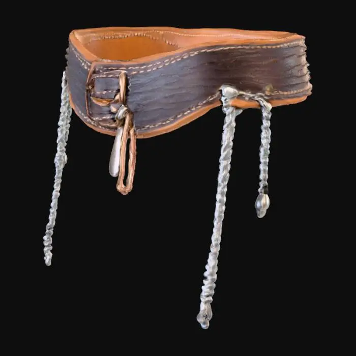 3D model for belt made out of fabric and ropes