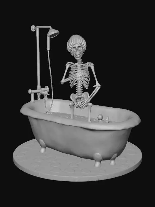 3D model for Skeleton in the Bath, #Halloween2025#