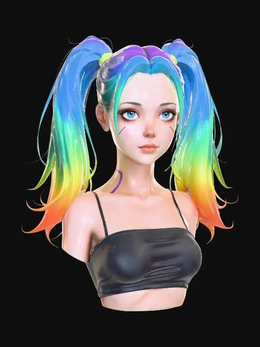 3D model for Radiant Pigtails