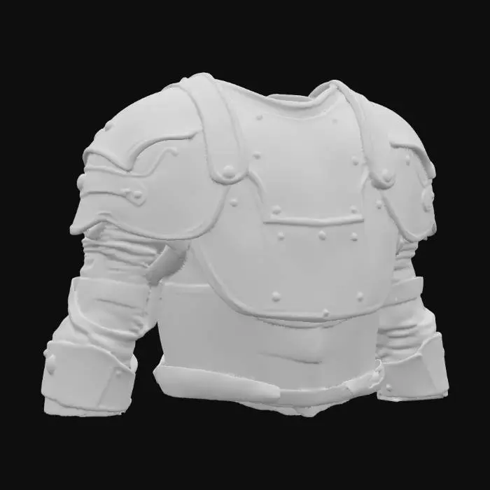 3D model for #PBR#, Highly detailed medieval shoulder armor, polished steel plates with scratches and dents, leather straps with worn edges, cloth padding inside, realistic PBR textures showing metallic reflections and roughness, battle-worn but functional design. Highly detailed, ultra realistic.