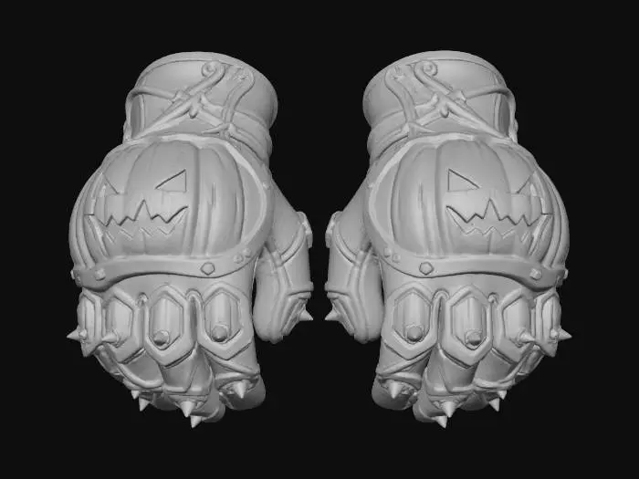 3D model for Pumpkin Gauntlets