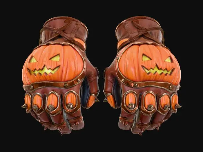 3D model for Pumpkin Gauntlets
