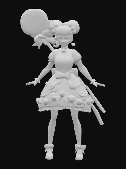3D model for Lollipop Princess, #PBR#