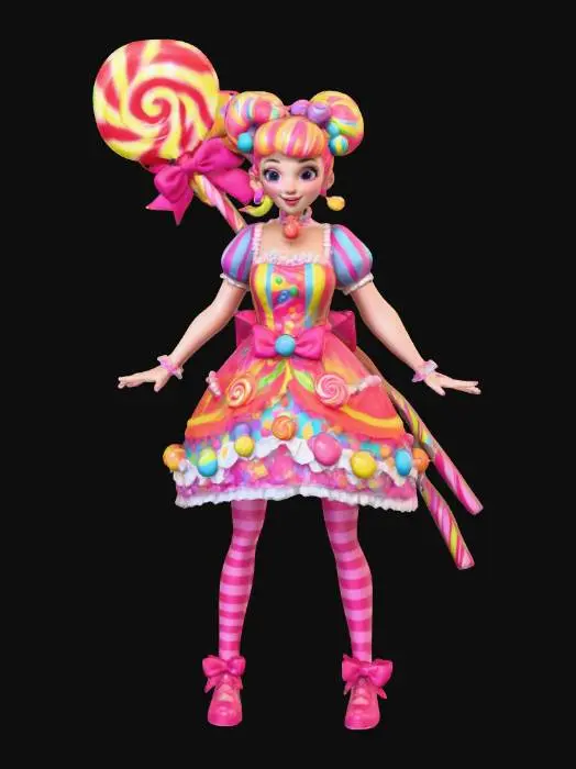 3D model for Lollipop Princess, #PBR#