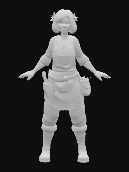 3D model for Herb Gatherer, #PBR#