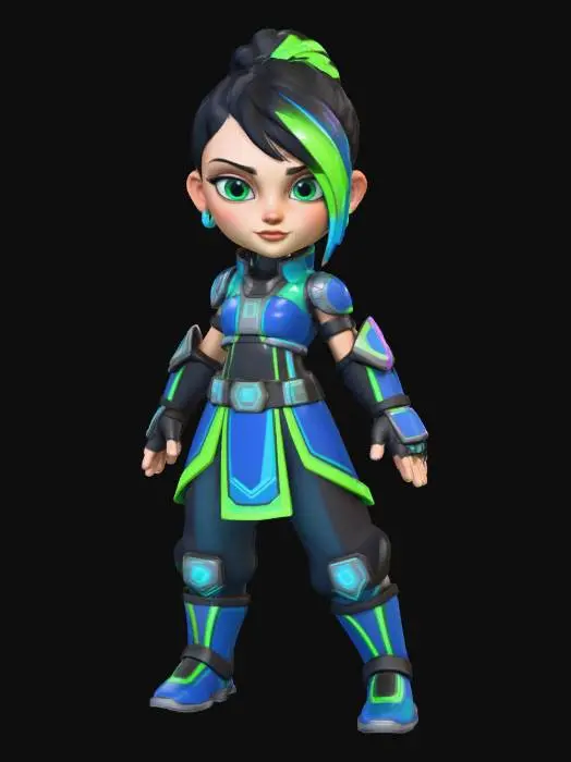 3D model for Neon Warrior