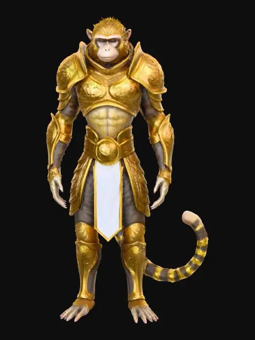 3D model for Golden Simian Warrior