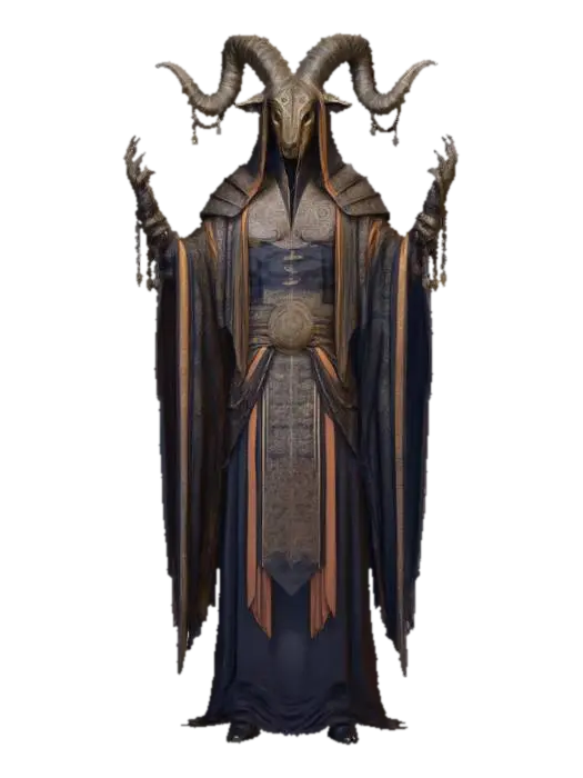 Eldritch Hierophant, #villain# 3D model, vytvořený pomocí AI