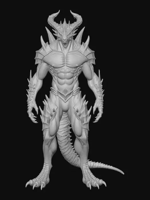 3D model for Draconic Warrior, #villain#