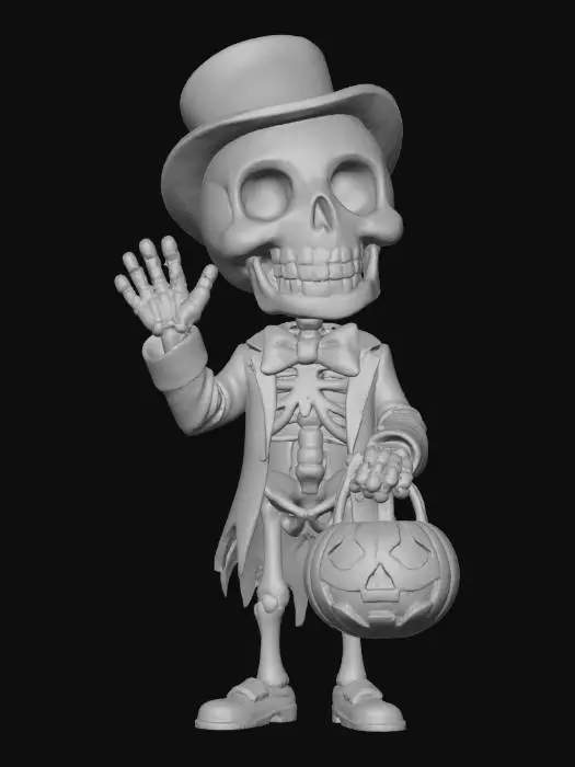3D model for Halloween Skeleton Greetings, #Halloween2025#