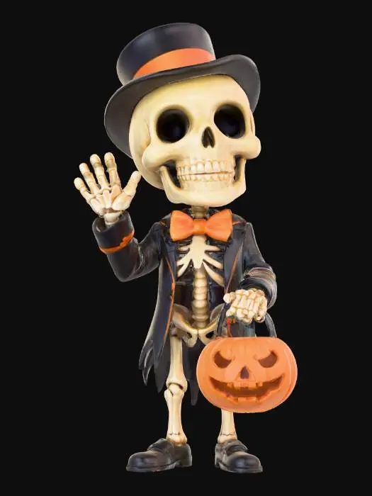 3D model for Halloween Skeleton Greetings, #Halloween2025#