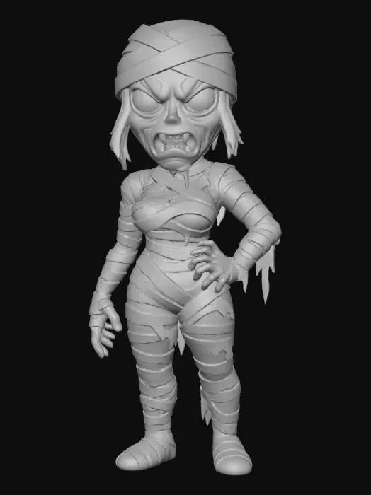 3D model for Mummy Monster Girl, #Halloween2025#