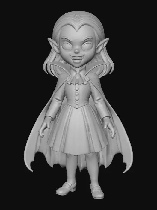 3D model for Vampire Child Portrait, #Halloween2025#