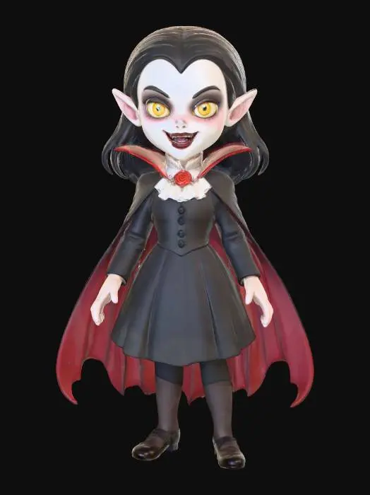 3D model for Vampire Child Portrait, #Halloween2025#