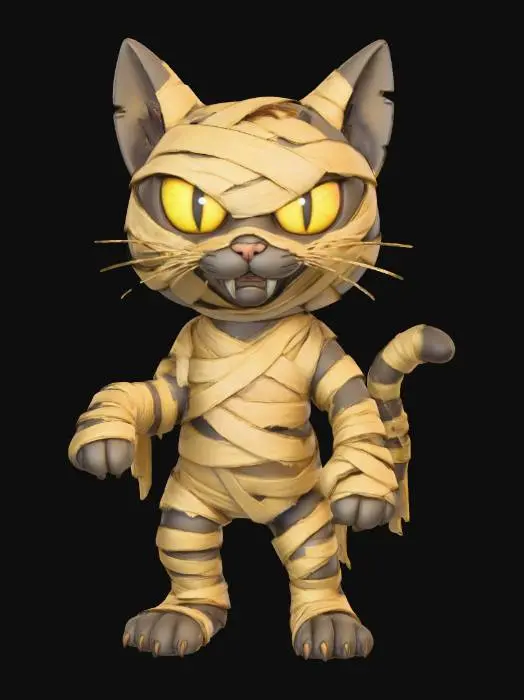 3D model for Mummy Cat Prowl, #Halloween2025#