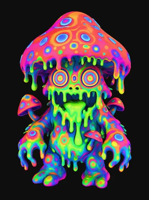 3D model for Psychedelic Fungus Creature
