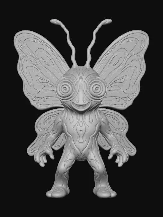 3D model for "Psychedelic Mothman"