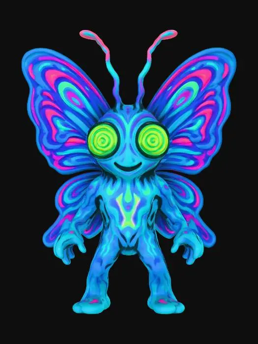 3D model for "Psychedelic Mothman"