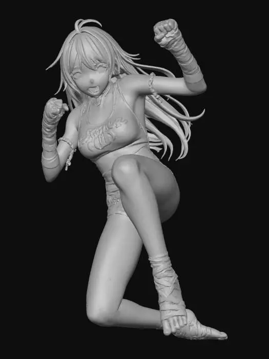 3D model for Muay Thai Beach Warrior