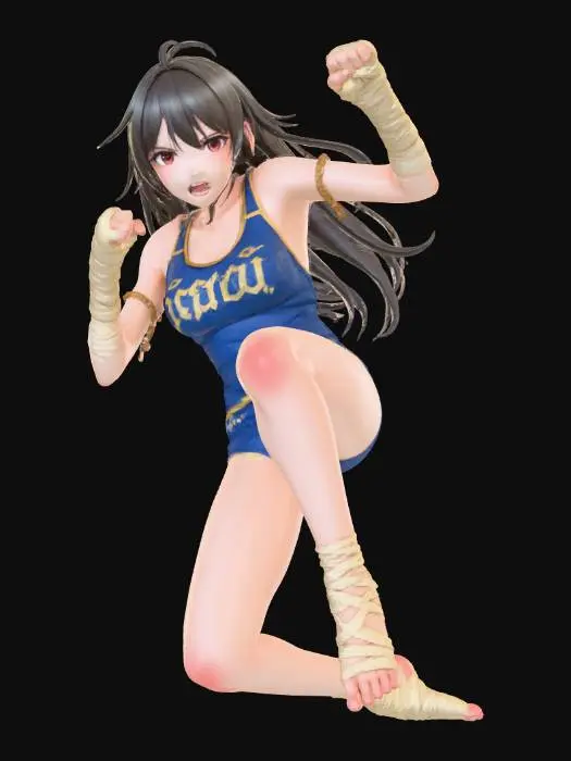 3D model for Muay Thai Beach Warrior