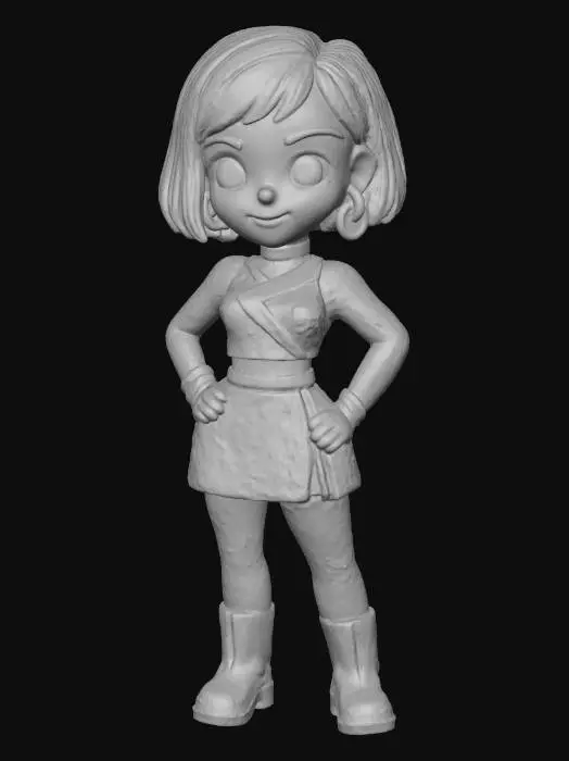 3D model for Blonde Green Heroine