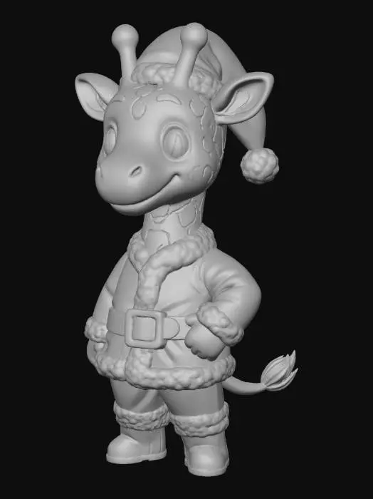 3D model for Santa Giraffe, #Christmas2025#