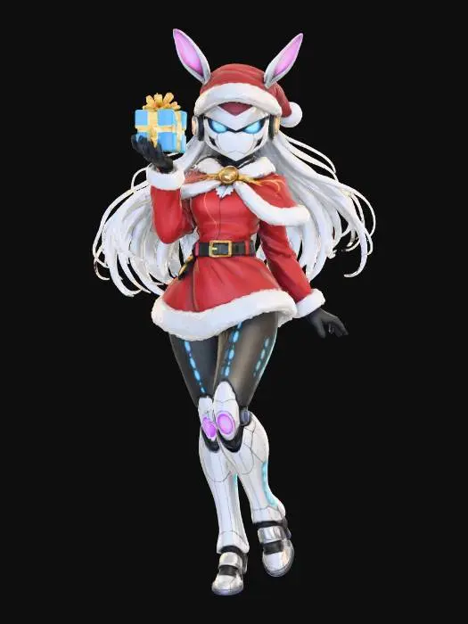 3D model for Cyber Santa Bunny, #Christmas2025#