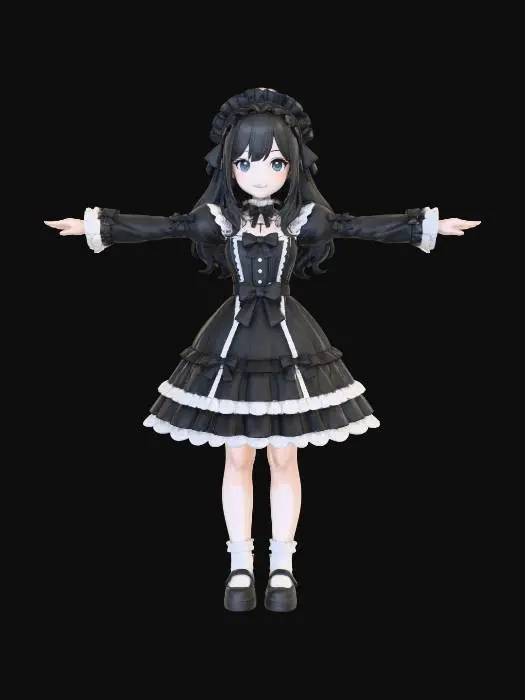 3D model for Gothic Lolita Doll