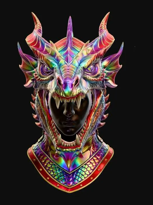 3D model for Prismatic Dragon Helmet