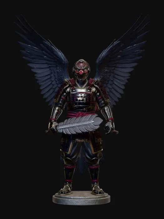 3D model for Great Tengu Crow Warrior