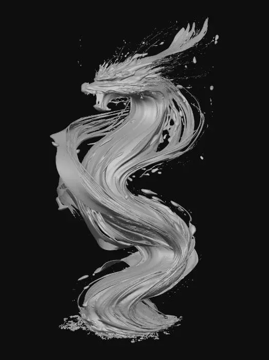 3D model for Golden Dragon in Motion