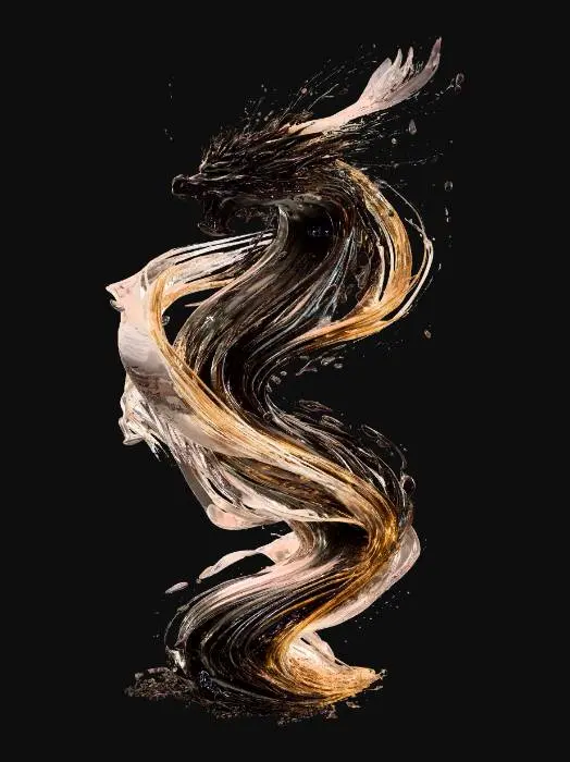 3D model for Golden Dragon in Motion