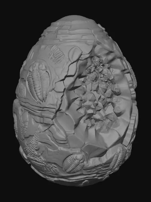3D model for Fossilized Amethyst Egg, #EasterEgg2026#