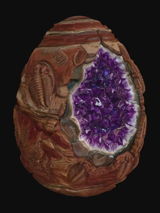 3D model for Fossilized Amethyst Egg, #EasterEgg2026#