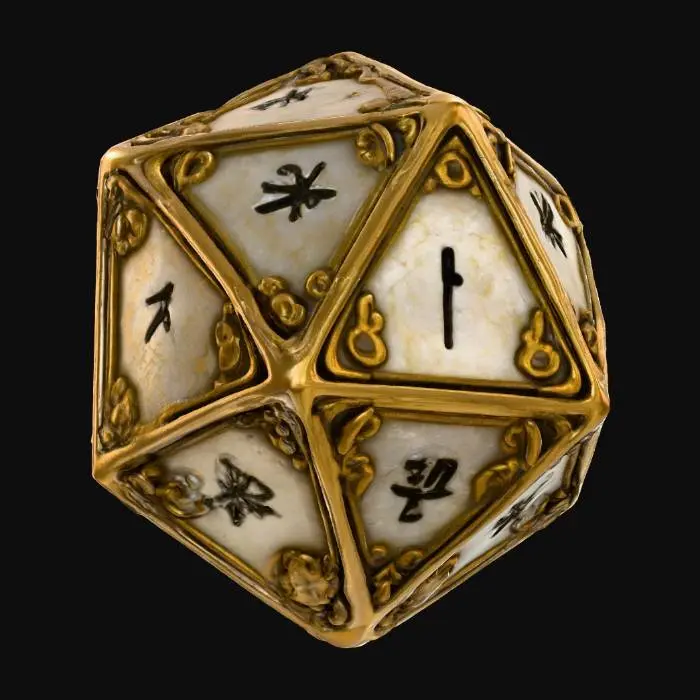 3D model for Runic D20 Dice
