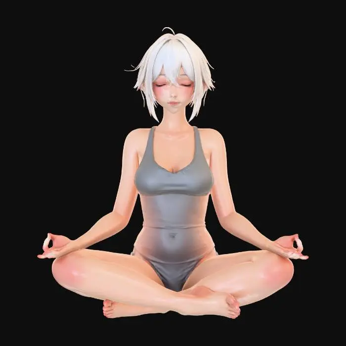 3D model for Meditative Beach Serenity
