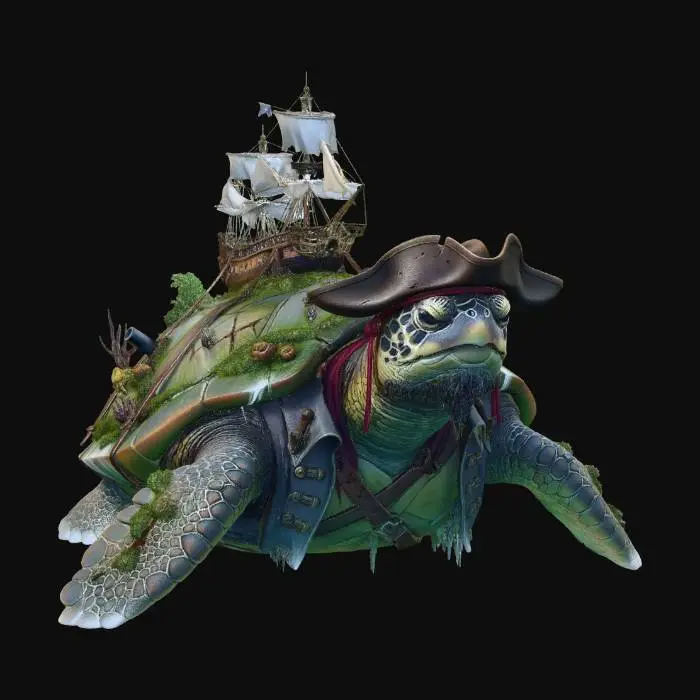 3D model for Pirate Turtle of the Stormy Seas