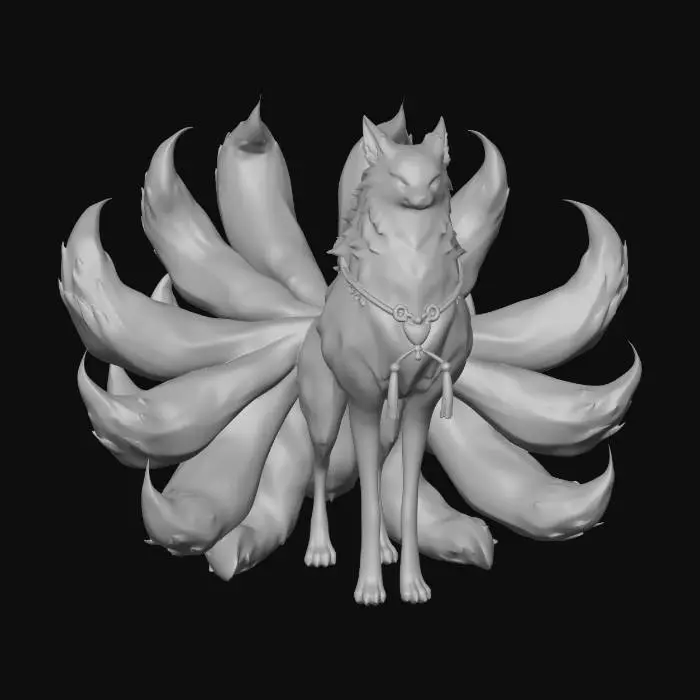 3D model for Crimson Nine-Tailed Fox