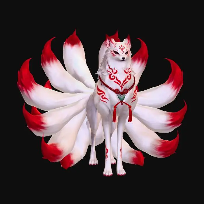 3D model for Crimson Nine-Tailed Fox