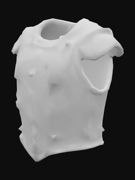 3D model for 3D model of medieval breastplate armor only.
No arms, no legs, no shoulders, no head, no body.
Single object. Standalone armor piece.