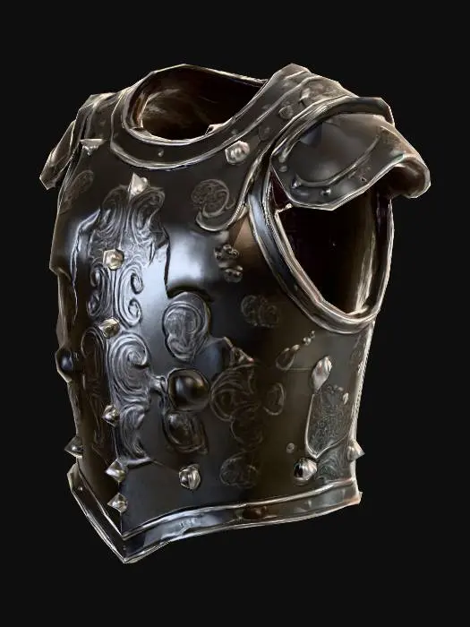 3D model for 3D model of medieval breastplate armor only.
No arms, no legs, no shoulders, no head, no body.
Single object. Standalone armor piece.