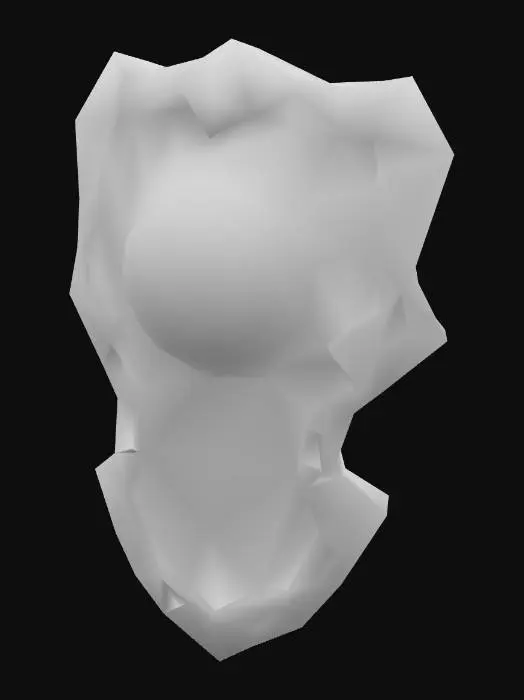 3D model for Knee plate from a suit of armor. Low Poly. No Charakters, No Legs.