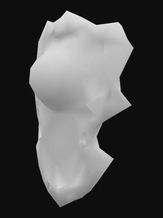 3D model for Knee plate from a suit of armor. Low Poly. No Charakters, No Legs.